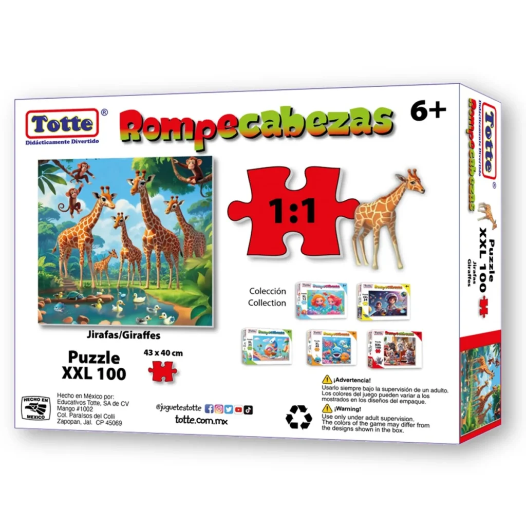 Totte T211 Rompecabezas Progresivo Animalitos (6 rc progresivos de 3, 4 y 5 ...